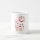 Beste Moeder Ooit Mok | Bloemige Waterverf Koffiek (Center)