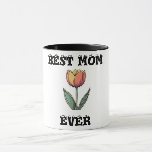 Beste moeder ooit Mok - Floral Moederdag Gift (Midden)