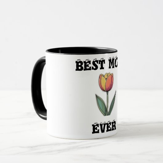 Beste moeder ooit Mok - Floral Moederdag Gift (Voorkant links)