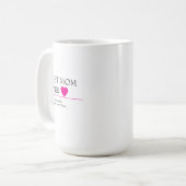 Beste moeder ooit Mok met roze hart - Bevestigd do (Voorkant links)