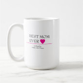 Beste moeder ooit Mok met roze hart - Bevestigd do (Links)