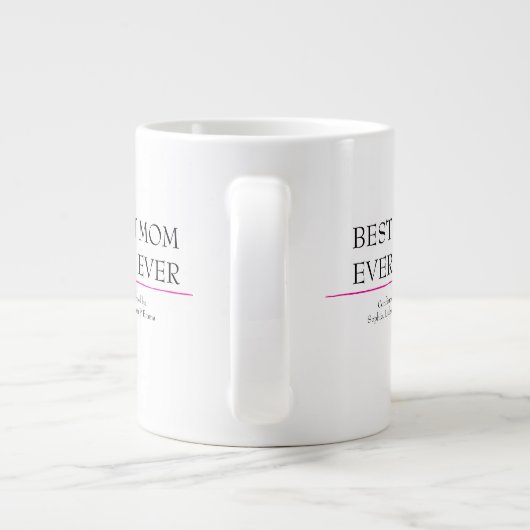 Beste moeder ooit Mok met roze hart - Bevestigd do (Achterkant)