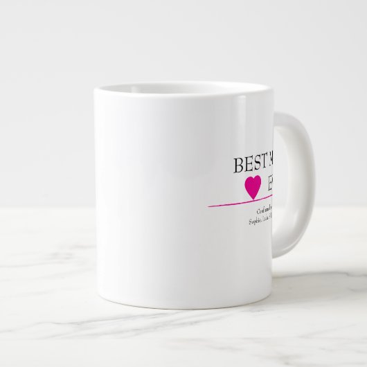 Beste moeder ooit Mok met roze hart - Bevestigd do (Voorkant rechts)