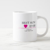 Beste moeder ooit Mok met roze hart - Bevestigd do (Rechts)