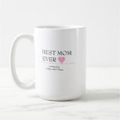 Beste moeder ooit Mok met roze hart - Bevestigd do (Links)