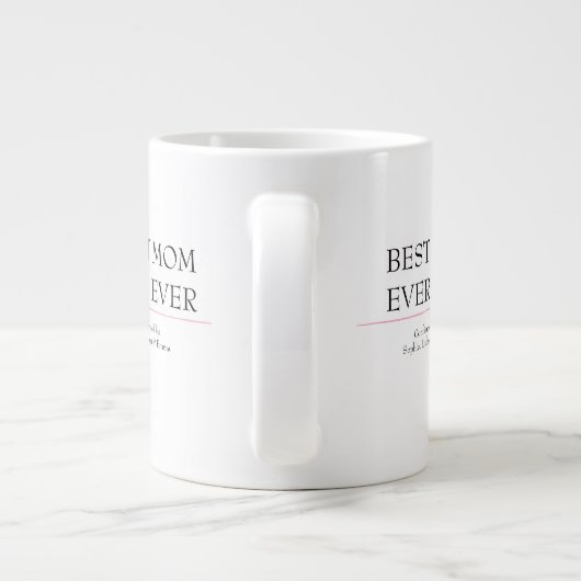 Beste moeder ooit Mok met roze hart - Bevestigd do (Achterkant)