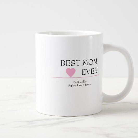 Beste moeder ooit Mok met roze hart - Bevestigd do (Rechts)