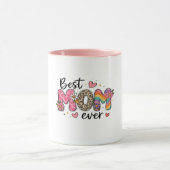 Beste MOEDER Ooit Mok — Roze Binnenkant Keramische (Midden)