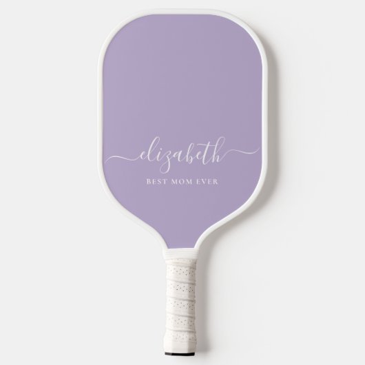 Beste moeder ooit Monogram Lavendel Pickleball Paddle (Achterkant)