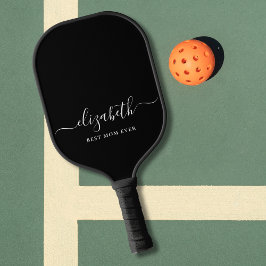 Beste moeder ooit Monogram Zwart Pickleball Paddle