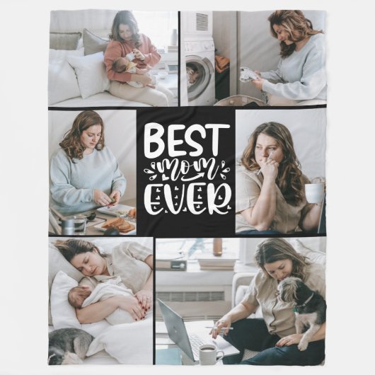 Beste Moeder ooit Multi Foto Fleece Deken (Voorkant)