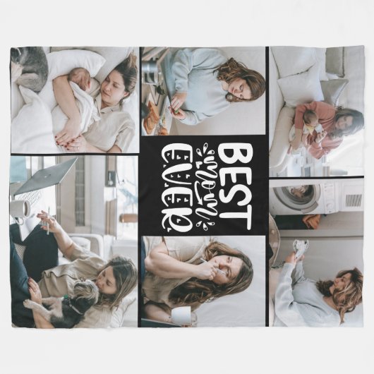 Beste Moeder ooit Multi Foto Fleece Deken (Voorkant (Horizontaal))