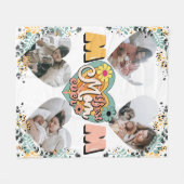 Beste Moeder Ooit Multi Hart vorm Foto Fleece Blan Deken (Voorkant (Horizontaal))