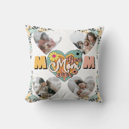 Beste Moeder Ooit Multi Hart vorm Foto Fleece Blan Kussen