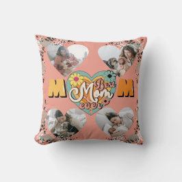 Beste Moeder Ooit Multi Hart vorm Foto Fleece Blan Kussen