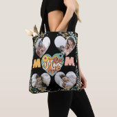 Beste Moeder Ooit Multi Hart vorm Foto Tote Bag (Dichtbij)