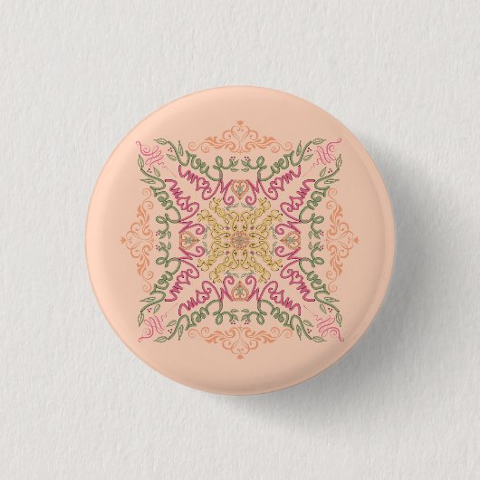 Beste moeder ooit Naadloze Doodles Moederdag Butto Ronde Button 3,2 Cm (Voorkant)