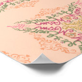 Beste Moeder Ooit Naadloze Fractal Moederdag POSTE Poster (Hoek)