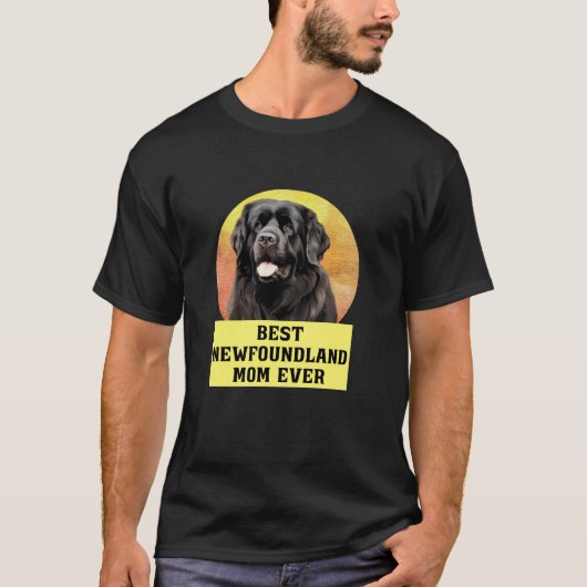 Beste Moeder Ooit Newfoundland Hondenras Eigenaar T-shirt (Voorkant)