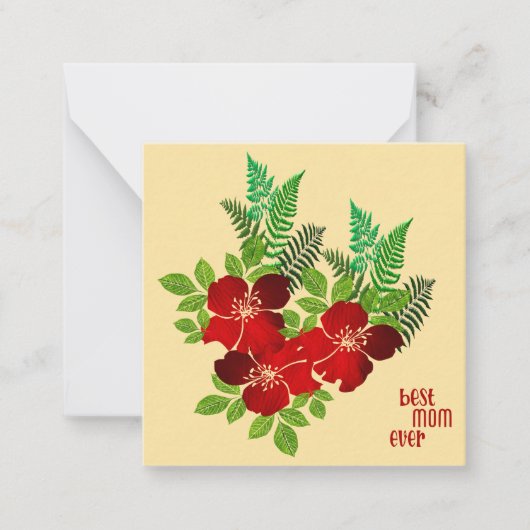 Beste moeder ooit notitiekaartje (Voorkant)