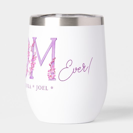 Beste moeder ooit orchidee bloementekst aangepaste (Achterkant)