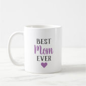 Beste Moeder Ooit Paars Schrift Hart Koffiemok (Links)
