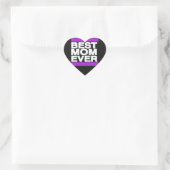 Beste moeder ooit Paarse Hart Sticker (Tas)