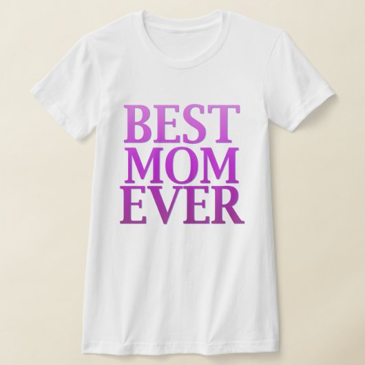 Beste Moeder Ooit Paarse Typografie Moederdag T-shirt (Laagn)