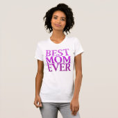 Beste Moeder Ooit Paarse Typografie Moederdag T-shirt (Voorkant volledig)