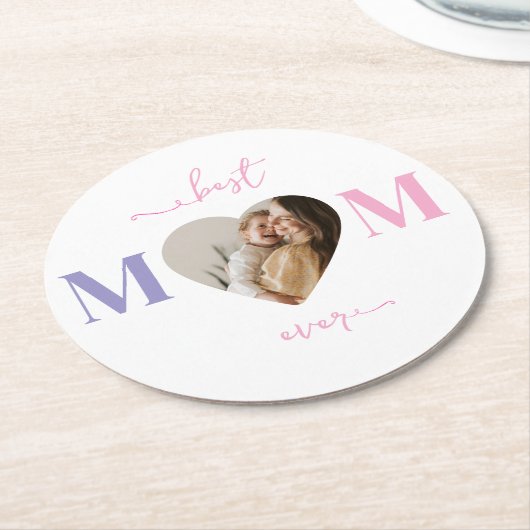 Beste moeder ooit papieren Onderzetters - Custom H (Gebogen)