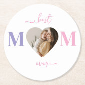 Beste moeder ooit papieren Onderzetters - Custom H (Voorkant)