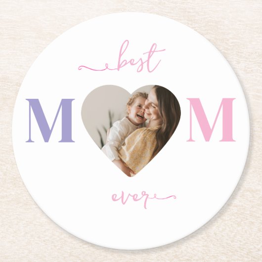 Beste moeder ooit papieren Onderzetters - Custom H (Voorkant)