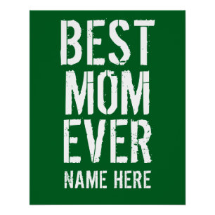 BESTE MOEDER Ooit PERSONALISEERBAAR Perfect Poster