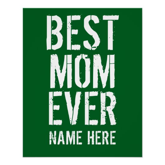 BESTE MOEDER Ooit PERSONALISEERBAAR Perfect Poster (Voorkant)