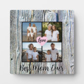 Beste moeder ooit personaliseren noodlijdende hout fotoplaat (Voorkant)