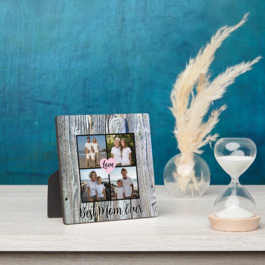 Beste moeder ooit personaliseren noodlijdende hout fotoplaat (Insitu)