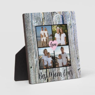 Beste moeder ooit personaliseren noodlijdende hout fotoplaat