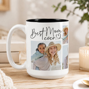 Beste Moeder Ooit Persoonlijke Foto Tweekleurige Koffiemok