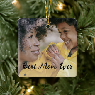 Beste moeder ooit Persoonlijke kinder namen Twee f Keramisch Ornament