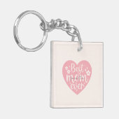 Beste moeder ooit - Pink Heart Sleutelhanger (Voorkant Links)