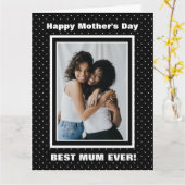 Beste moeder ooit Polka Dot Moederdag Kaart (Gele Bloem)