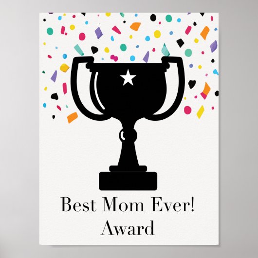 Beste Moeder ooit Prijs Poster (Voorkant)