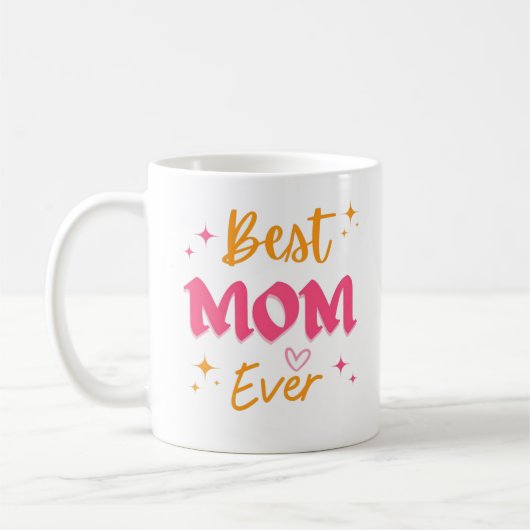 Beste Moeder ooit Print Moderne Witte Mok (Links)