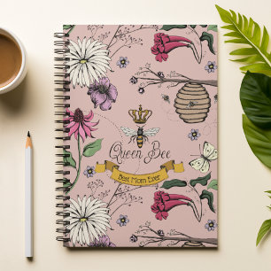 Beste moeder ooit Queen Bee en Crown Pink Notitieb Notitieboek