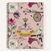 Beste moeder ooit Queen Bee en Crown Pink Notitieb Notitieboek (Voorkant)