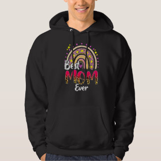 Beste moeder ooit Rainbow Leopard Mam Leven Moeder Hoodie