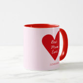 Beste moeder ooit Red Heart Moederdag Gift Mok (Voorkant rechts)