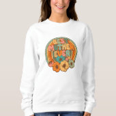 Beste moeder ooit | Retro Floral Comfy Trui (Voorkant)