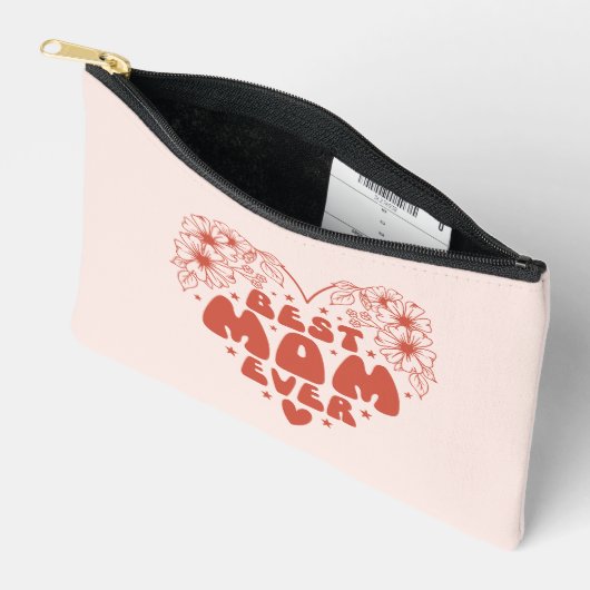 Beste Moeder ooit Retro Floral Red Moederdag Etui (Open)