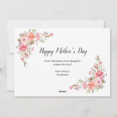 Beste moeder ooit Retro Foto Bloemen Moederdag Kaa Feestdagenkaart (Achterkant)